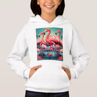 Lebendiges Flamingo-Paradies: Atemberaubende T-Shi Hoodie