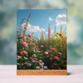 Lebendiges florales Acryl-Schild Acrylschild (Neutral)