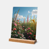 Lebendiges florales Acryl-Schild Acrylschild (Winkel)