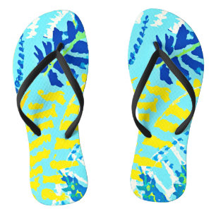 Lebendiges florales Design Badesandalen