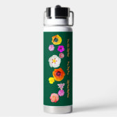 Lebendiges florales Luftdesign Trinkflasche (Hinten)
