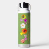 Lebendiges florales Luftdesign Trinkflasche (Vorderseite)