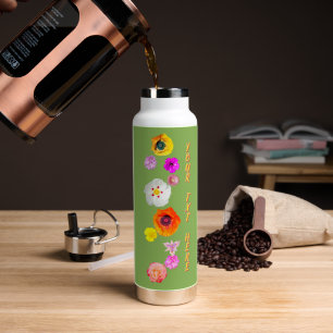 Lebendiges florales Luftdesign Trinkflasche