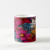 Lebendiges florales Muster Kaffeetasse (Mittel)