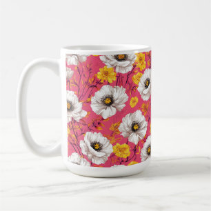 Lebendiges florales Muster Kaffeetasse