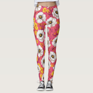 Lebendiges florales Muster Leggings