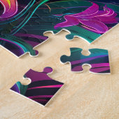 Lebendiges florales Puzzle, farbenfrohes Puzzlespi Puzzle (Seite)