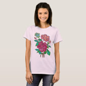 Lebendiges Florales T-Shirt (Vorne ganz)