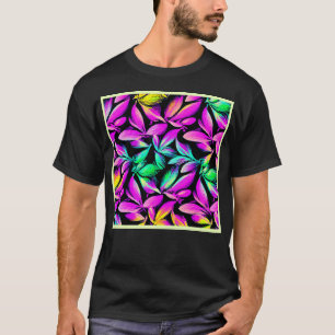 Lebendiges florales Wiederholungsdesign T-Shirt