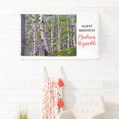 Lebendiges Frühlings-Aspen-Baum-Geburtstagsbanner Banner (Insitu)