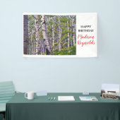 Lebendiges Frühlings-Aspen-Baum-Geburtstagsbanner Banner (Messeveranstaltung)
