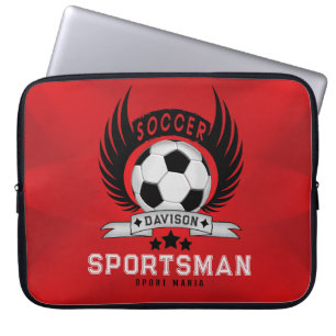 Lebendiges Fußball-Logo Sportige Geburtstagsgesc Laptopschutzhülle