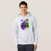 Lebendiges 'GAME OVER' Controller T-Shirt Hoodie (Vorne ganz)