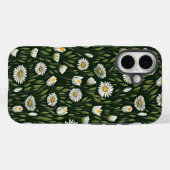 Lebendiges Gänseblümchenmuster mit üppigen grünen Case-Mate iPhone Hülle (Rückseite (Horizontal))