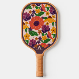 Lebendiges Garten-Blumenmuster-Pickleball-Paddle Pickleball Schläger