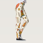 Lebendiges Geburtstagsfeier Nahtloses Muster Leggings (Rechts)