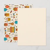 Lebendiges Geburtstagsfeier-Nahtlosmuster Postkarte (Vorne/Hinten)