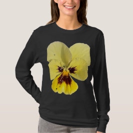 Lebendiges gelbes Stiefmütterchen-Blumen-Foto-T-Sh T-Shirt
