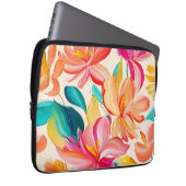 Lebendiges gemaltes Blumenmuster Laptopschutzhülle (Vorne Rechts)