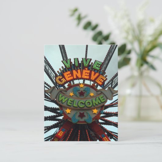 lebendiges Geneve Postkarte (Stehend Vorderseite)