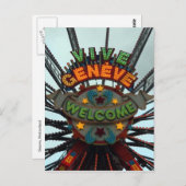 lebendiges Geneve Postkarte (Vorne/Hinten)