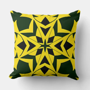 Lebendiges geometrisches Blumendesign Kissen