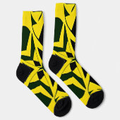 Lebendiges geometrisches Blumendesign Socken (Rechts)