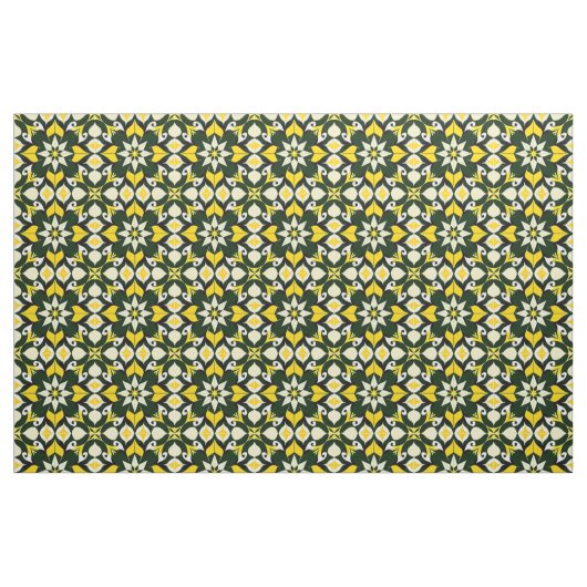 Lebendiges geometrisches Blumendesign Stoff (Fat Quarter (45,7 x 55,9 cm))