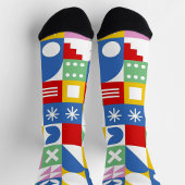 Lebendiges geometrisches Design  Socken