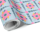 Lebendiges geometrisches Fliesendesign Geschenkpapier (Rolleneckpunkt)
