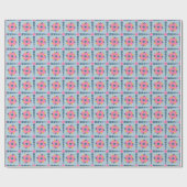 Lebendiges geometrisches Fliesendesign Geschenkpapier (Flach)