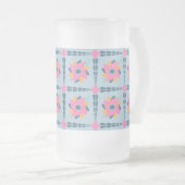 Lebendiges geometrisches Fliesendesign Mattglas Bierglas (VorderseiteRechts)