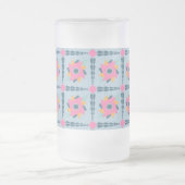 Lebendiges geometrisches Fliesendesign Mattglas Bierglas (Mittel)