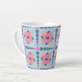 Lebendiges geometrisches Fliesendesign Milchtasse (Linke Ecke)