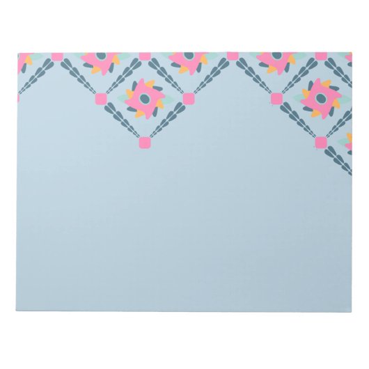 Lebendiges geometrisches Fliesendesign Notizblock (Vorderseite)