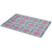 Lebendiges geometrisches Fliesendesign Schneidebrett (Ecke)
