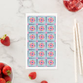Lebendiges geometrisches Fliesendesign Serviette (Beispiel)