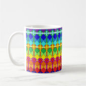 Lebendiges geometrisches Muster Kaffeetasse (Links)