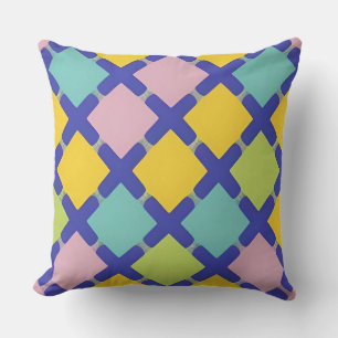 Lebendiges geometrisches Muster Kissen