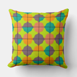 Lebendiges geometrisches Muster Kissen