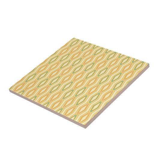 Lebendiges geometrisches Muster mit sechseckigen F Fliese (Seite)