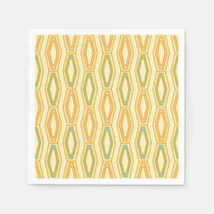 Lebendiges geometrisches Muster mit sechseckigen F Serviette