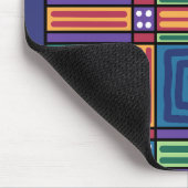 Lebendiges geometrisches Muster Mousepad (Ecke)
