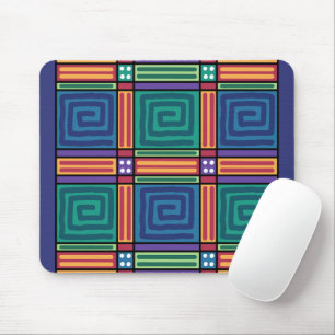 Lebendiges geometrisches Muster Mousepad