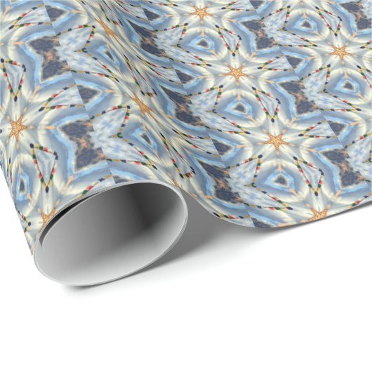 lebendiges, geometrisches Musterpapier Geschenkpapier (Rolleneckpunkt)