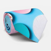 Lebendiges geometrisches Pop-Art-Muster Krawatte (Gerollt)