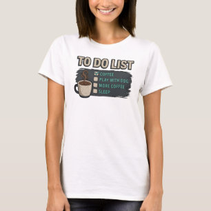 Lebendiges Gold COFFEE SPIEL MIT DEM HUND Designer T-Shirt