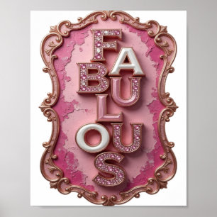 Lebendiges Gold FABULOSES Slogandesign Poster