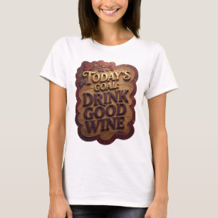 Lebendiges Gold HEUTIGES ZIEL GUTEN WEIN TRINKEN T-Shirt