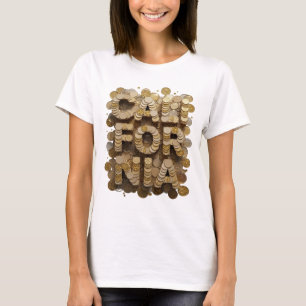 Lebendiges Gold KALIFORNIEN Grafikdesign T-Shirt